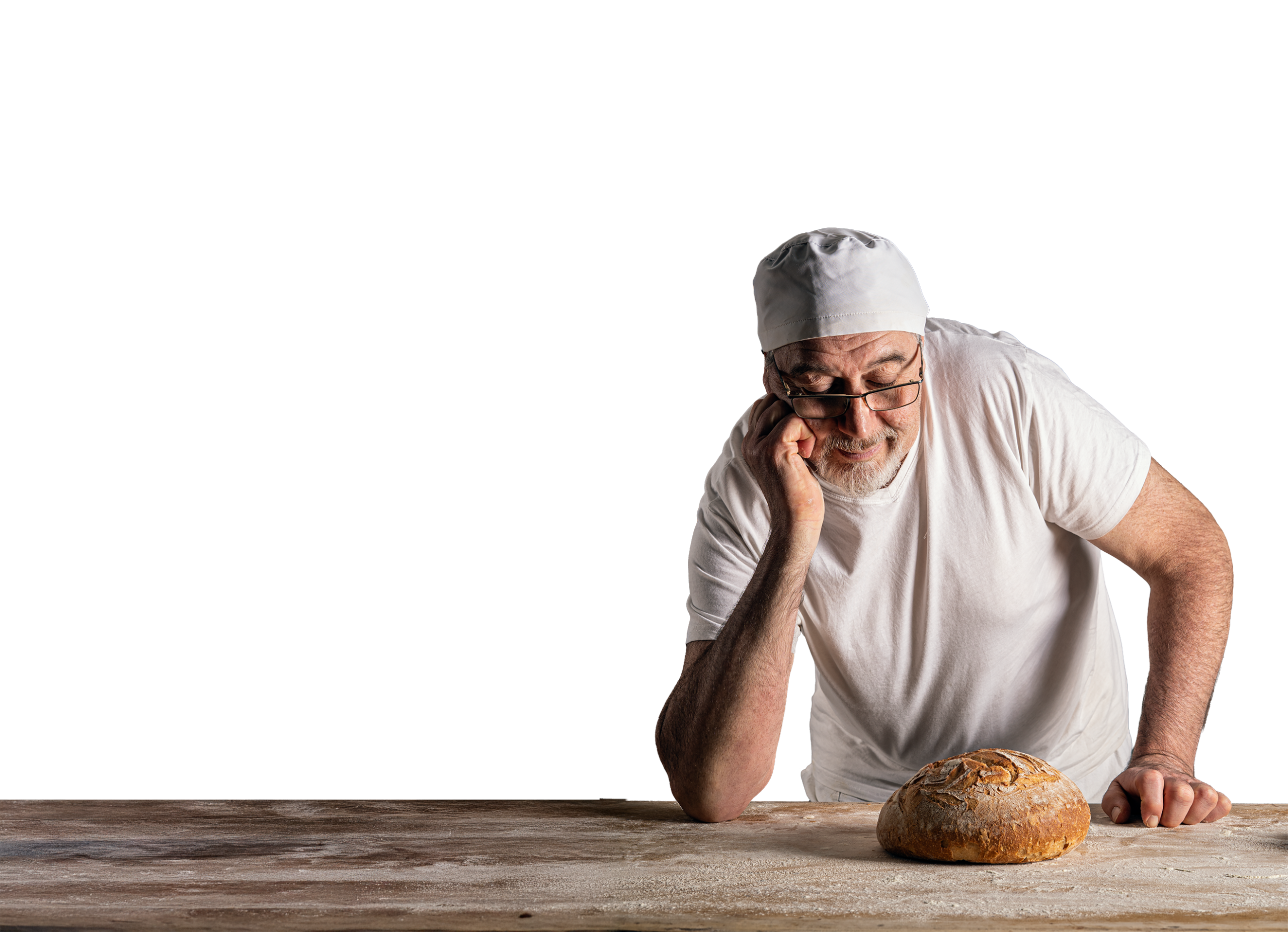 Panadero artesano elaborando pan de masa madre en Almansa