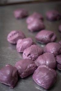 Masa pesada de los rollos de mosto